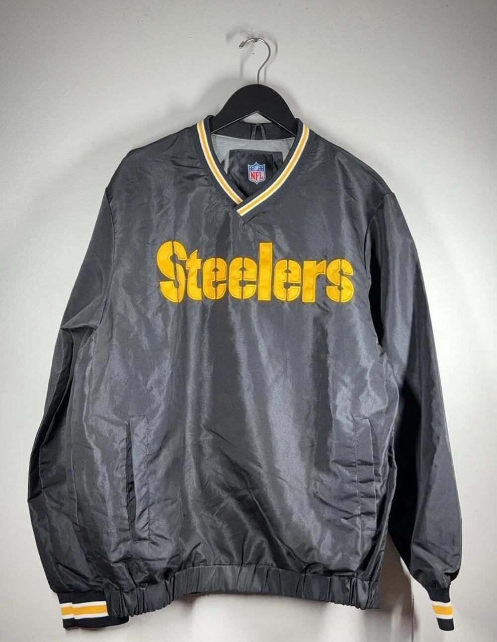 Pittsburgh Steelers Jacket Mens Medium Black NFL Football NFL Team Apparel NWT